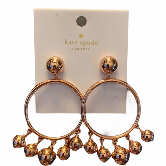 kate spade Jewelry - NEW Kate Spade large bauble hoop earrings